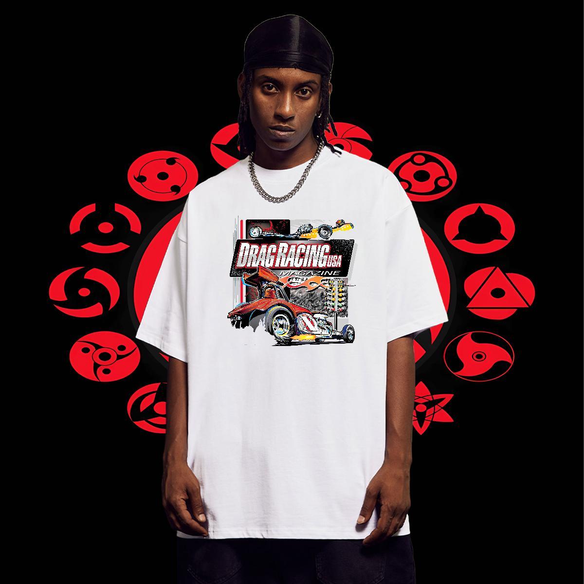 Popular Tshirts Home Outdoor 230g Pure Cotton Custom Anime Breathable Short Sleeve car T Shirt For Man New Arrival Tee Shirt