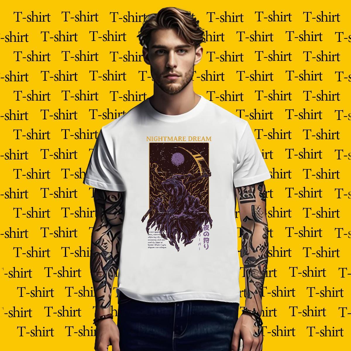 Man T Shirts 230g Pure Cotton cartoon Street wear Hip Hop Crew Neck Custom Anime Couples T Shirts 2024 New TOP Quality Top Tees