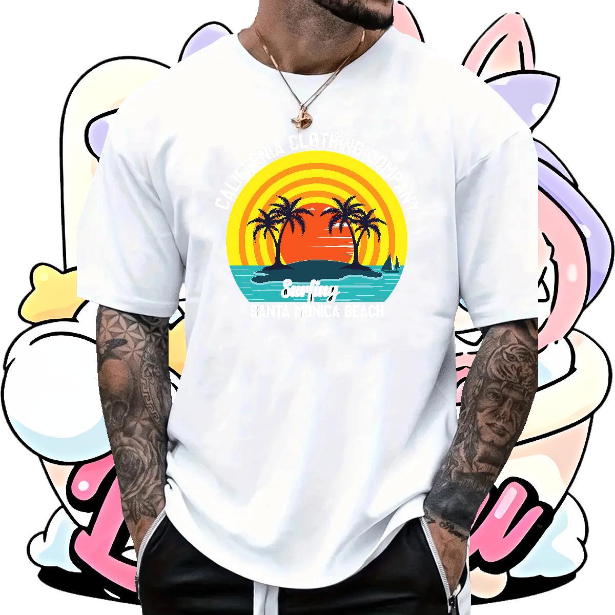 Soft Tshirts Sports Casual 230g Cotton Custom Print Plus Size O Neck Short Sleeves tree T-Shirts 2024 DIY Tops