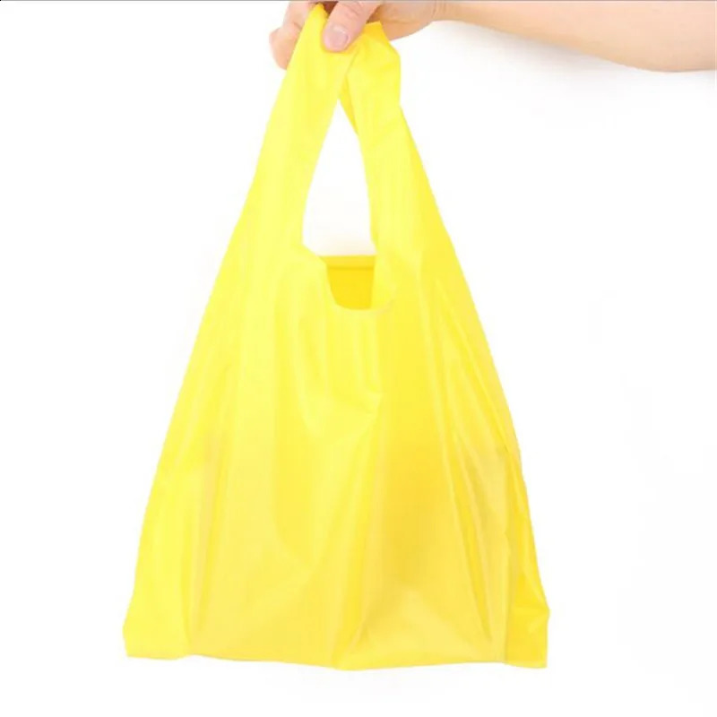 Portable folding shopping bag Large nylon bags Thick Foldable Waterproof ripstop Shoulder Bag Handbag Grocery 240819