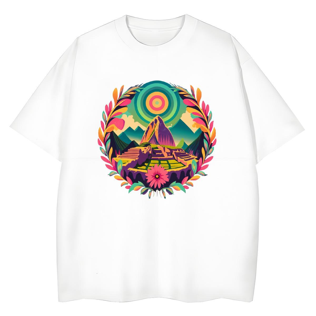 New Unisex Tshirts Sports Street Wear Breathable Crew Neck Clothes Shirt Designer 100% Cotton 230g mountains Oversized T-Shirts