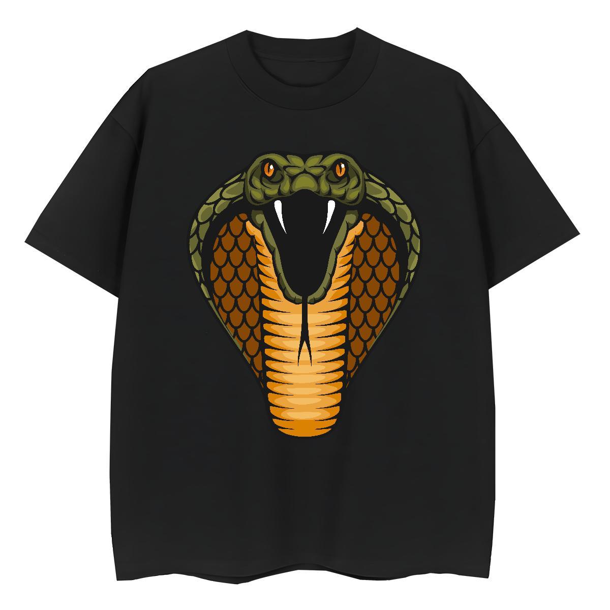 Classic Couples T Shirts Hip Hop Street Crew Neck Breathable Tees Designer 100% Cotton 230g cobra Black Oversized T Shirts Women