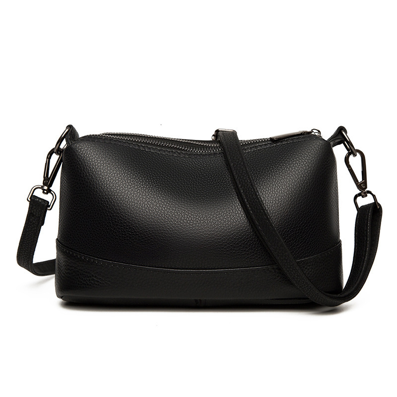 Head layer cowhide soft multi-layer zippered women's light luxury, simple single shoulder crossbody bag, genuine leather, large capacity pillow