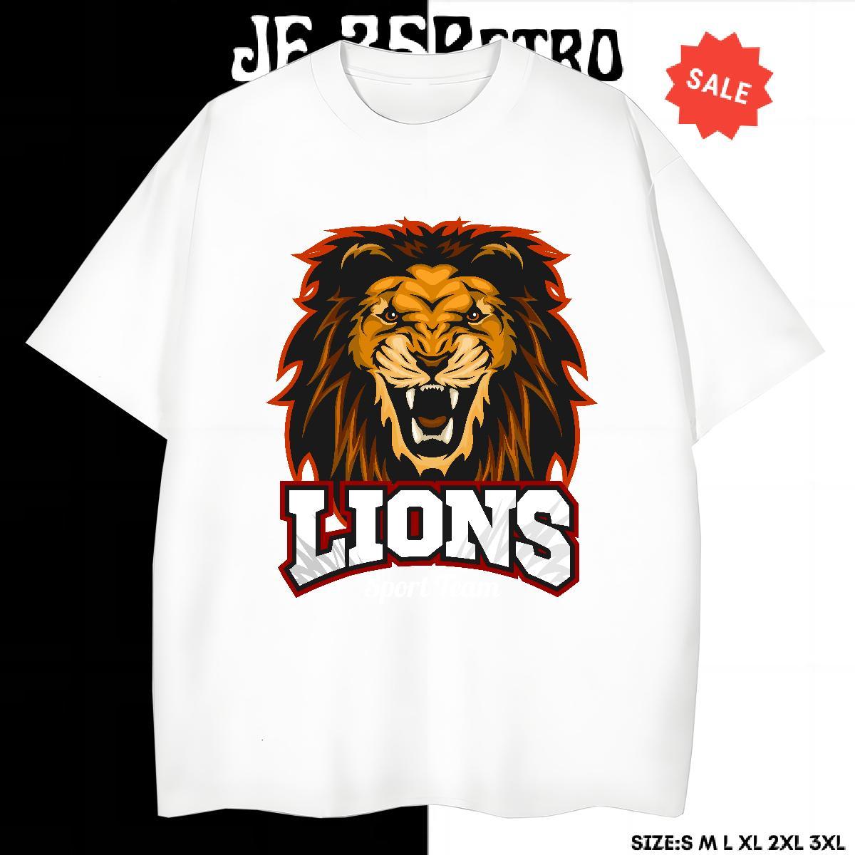 Loose Mens T Shirts lion O Neck Short Sleeves Casual Beach Floral Print 230g Cotton Men Tops Tees 2024 Designer Wear