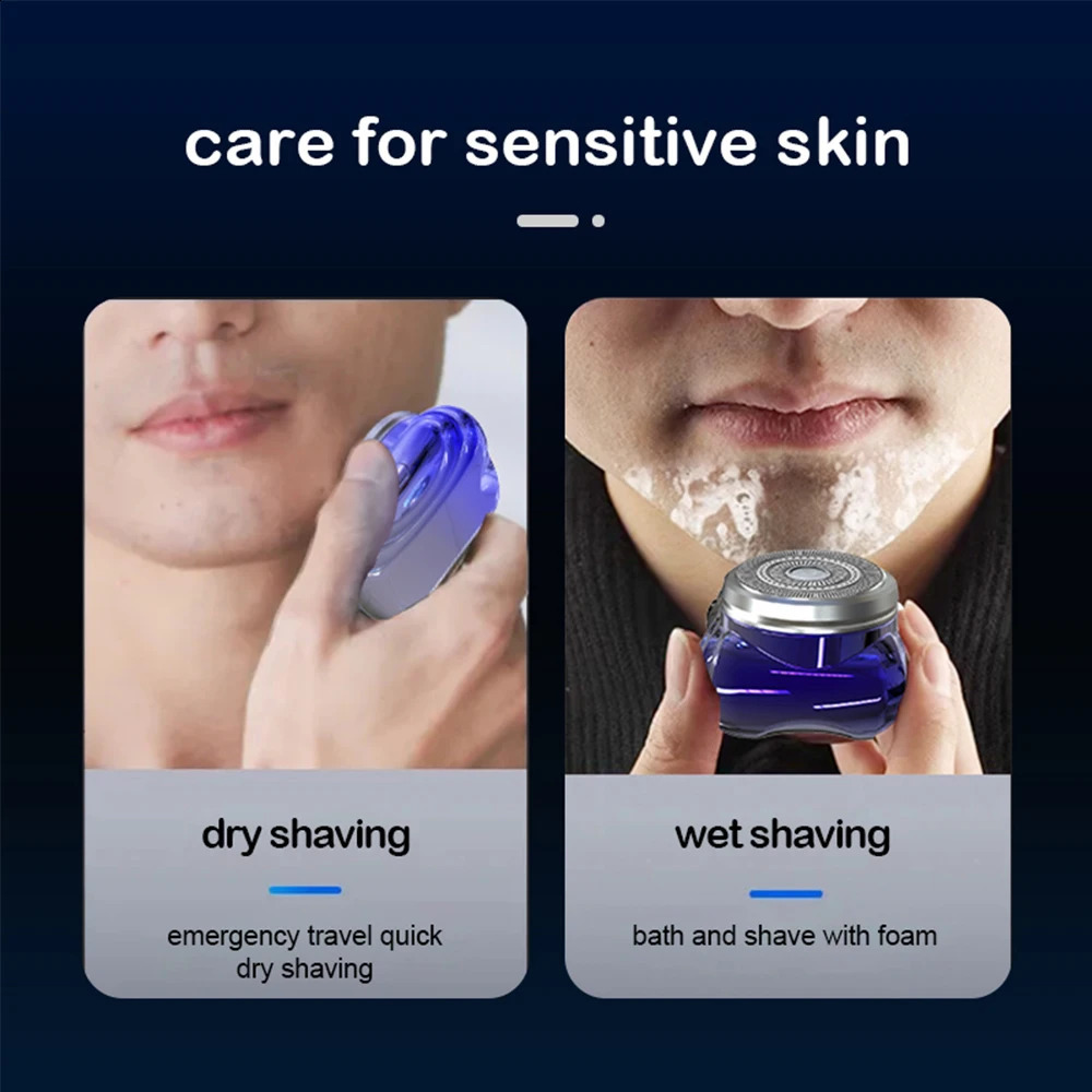 Portable Electric Shaver For Mens Shaving Machine Beard Trimmer Mini Rechargeable Razor For Travel Car Smoothing Machine 240814