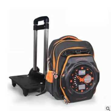 3D Children Travel Luggage Backpack on wheels Boys trolley School Backpack with wheels Kids wheeled Rolling Bags for school Y240820