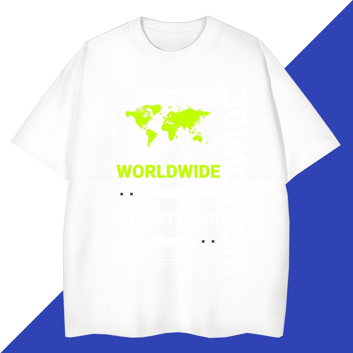 Brand worldwide 230g 100% Cotton Men Tshirts Summer Casual Breathable Crew Neck T-Shirts for Men Customized DIY Tees Shirts