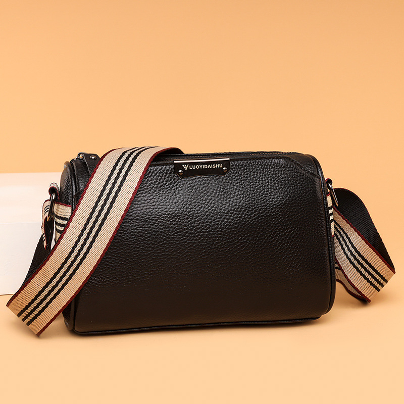 Genuine leather for women new simple shoulder crossbody trend casual soft top layer cowhide small square bag