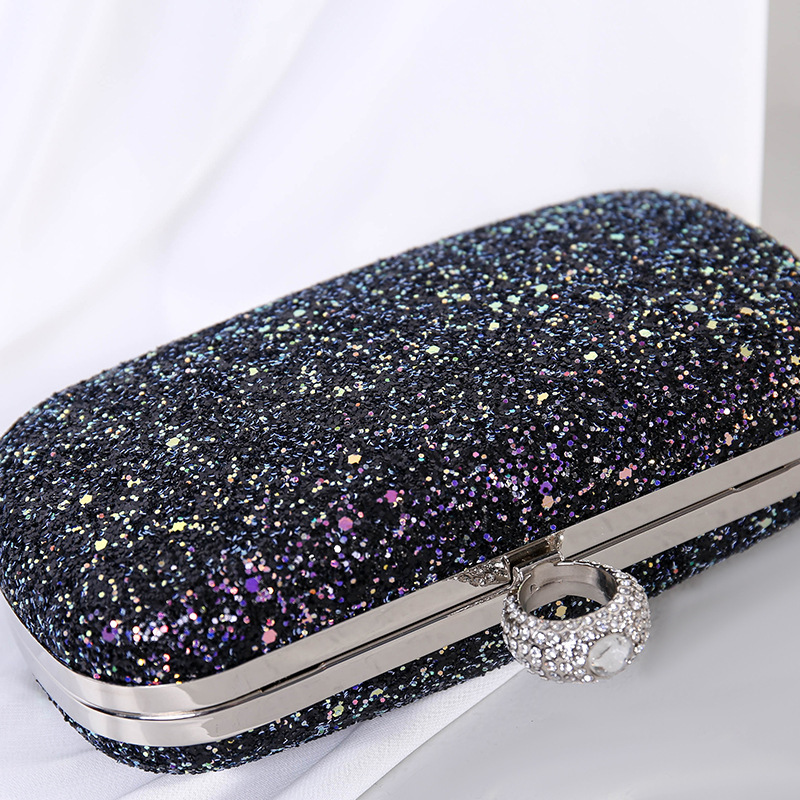 for Women 2024 New Shining Ring Handbag Fashion Banquet Evening Dress Bag