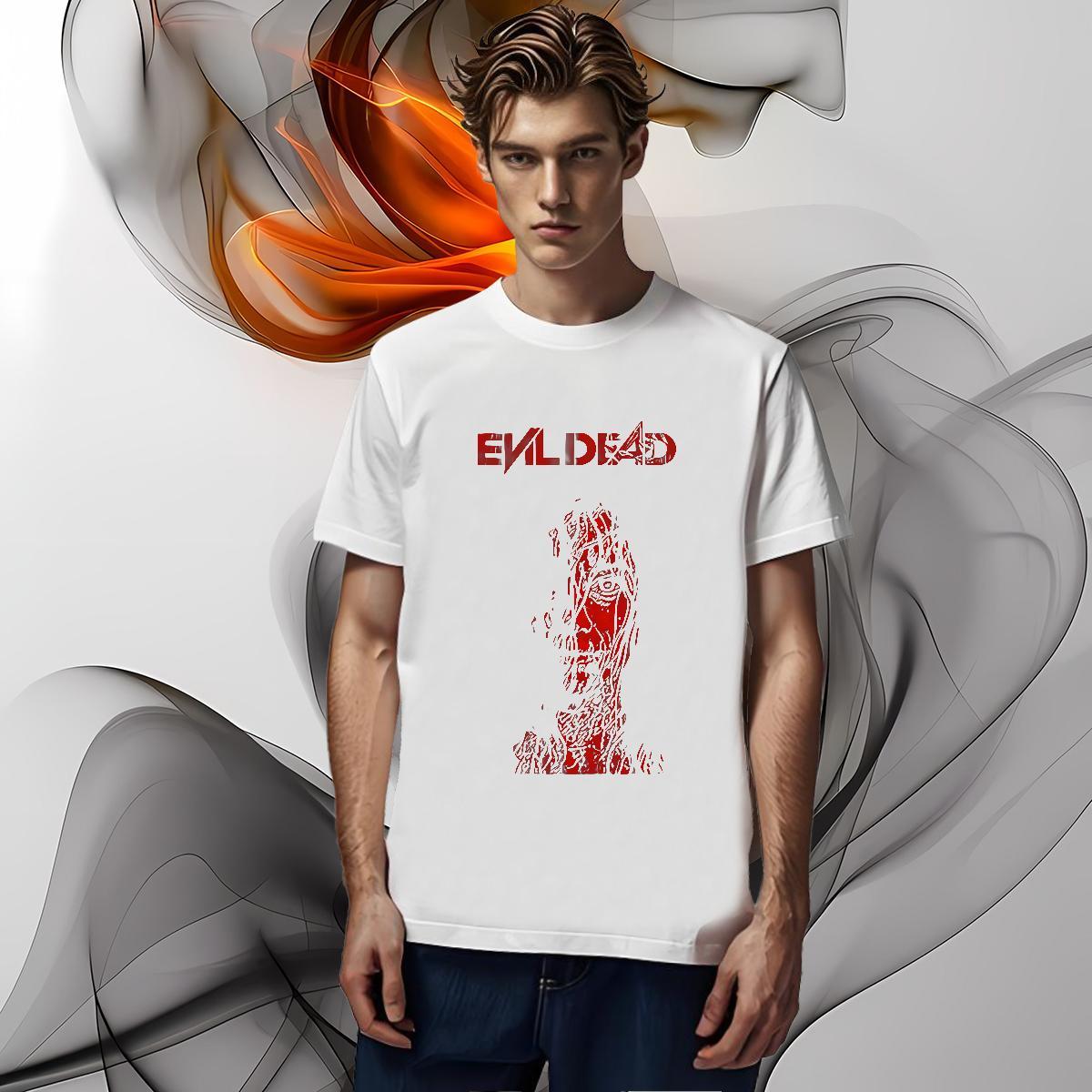 Mens T Shirts 230g Cotton scary Sports Casual O-Neck Short Sleeve DIY Printed Men Tees 2024 Loose Fit Tees Shirts