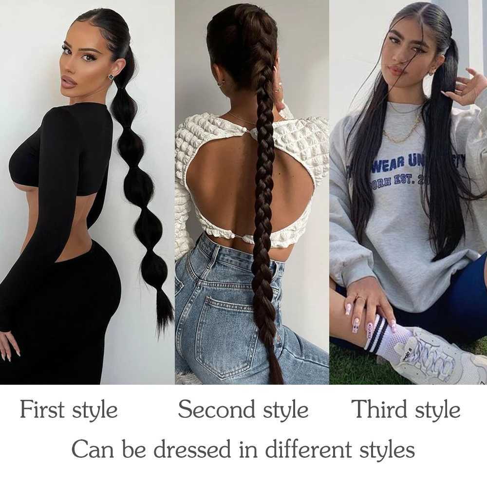 MERISIHAIR wig ponytail womens long European and American tie bag style hair extension ponytail boxing ponytail W240817