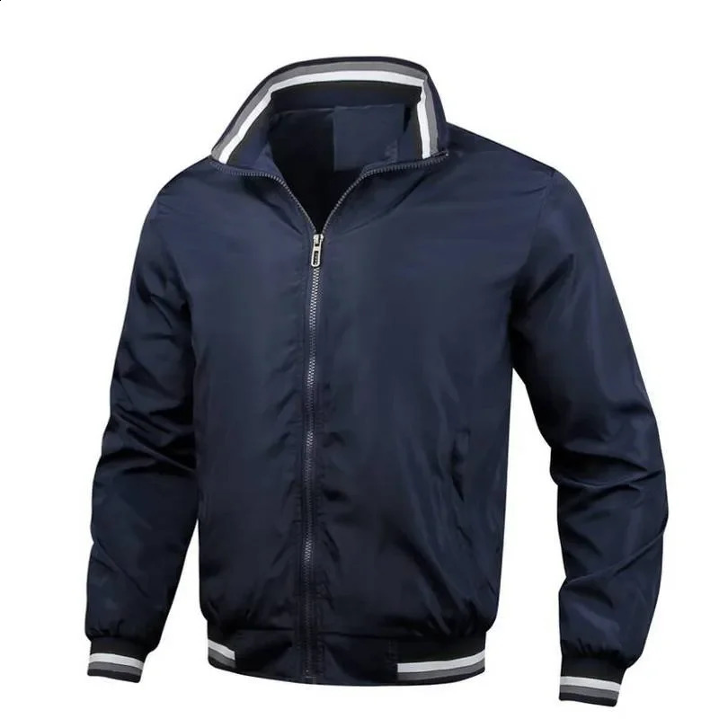 European and American Mens and Womens Business Casual Cardigan Jacket Zipper High-quality Couple Jacket 240819