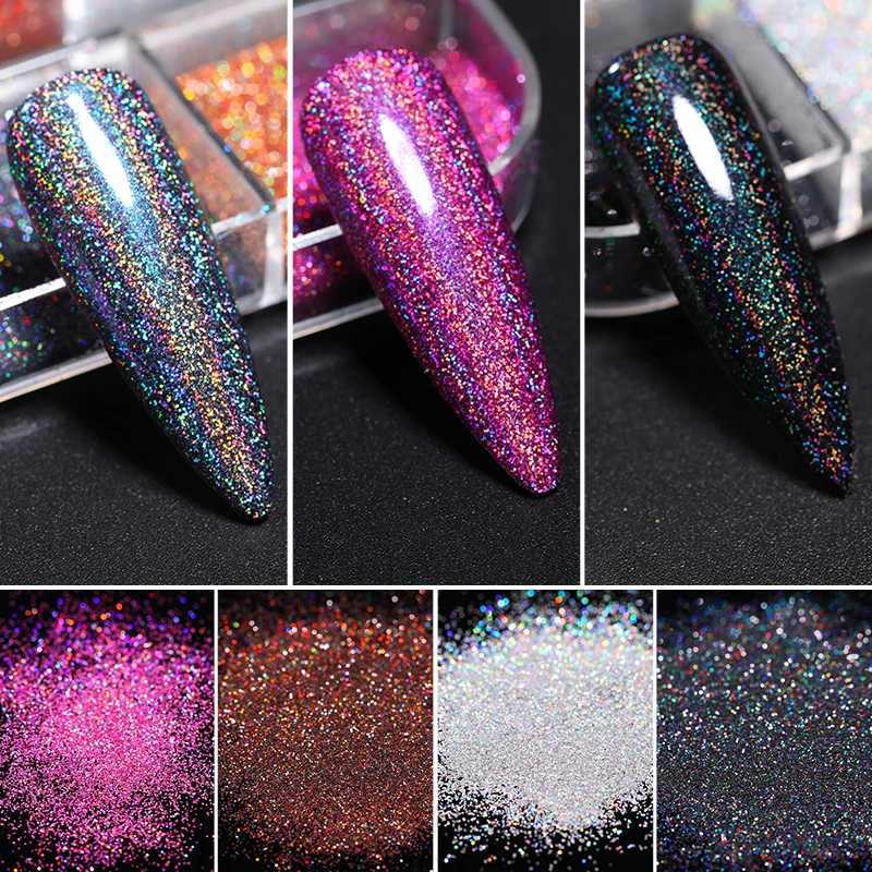 1Box Rubbing Nail Powder Silver Grey Dust Chrome Powder Mirror Pigment Glitter For Nail Art Decoration AccessoriesXJ240815