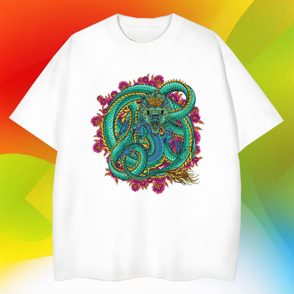 Designer dragon Mens T Shirts Daily Outfit Men Tshirts 100% Cotton 230g Designer Fashion Breathable Oversized 3XL 4XL Clothes