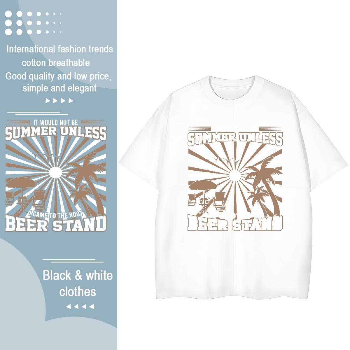 Custom Mens Tshirts tree Sports Casual 230g 100% Cotton Tees Shirts Breathable Crew Neck Unisex Mens T Shirts Cartoon Printing L-4XL