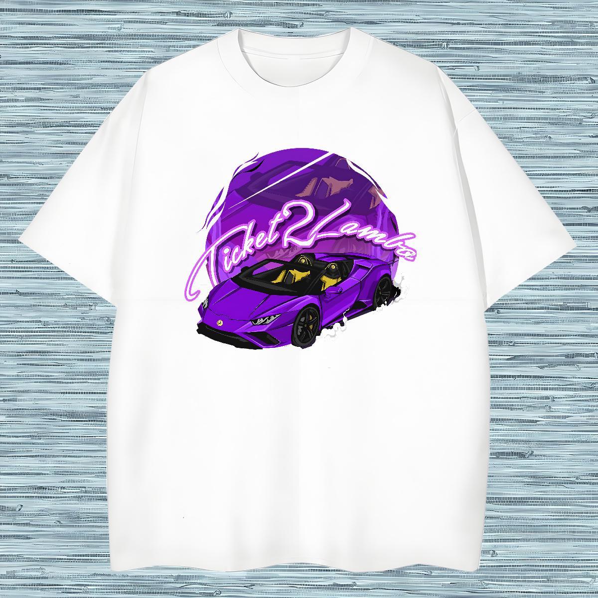 Free Shipping car T Shirts Men Spring Summer Tshirts 100% Cotton 230g Casual New Breathable Short Sleeve Graphic Tops Tees