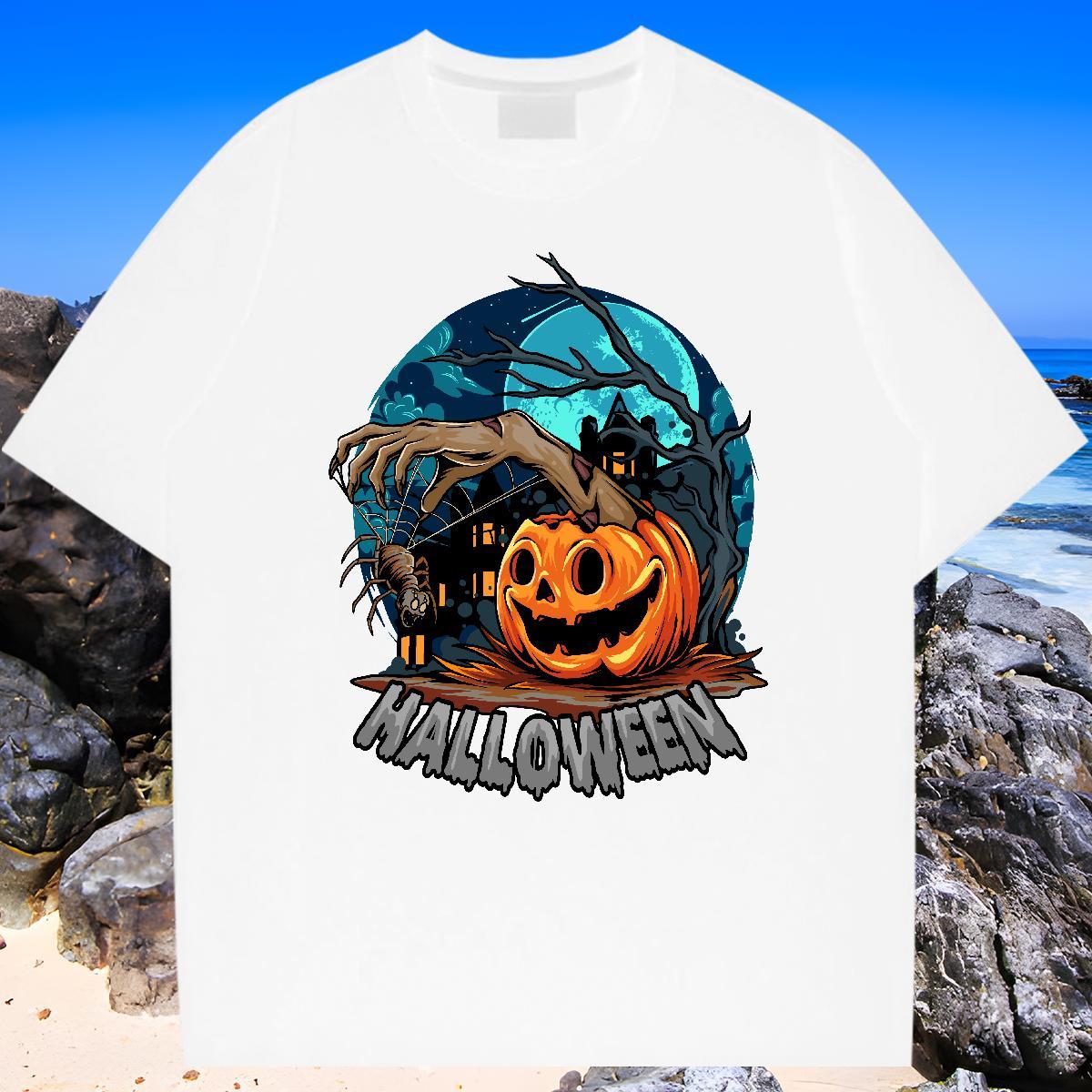 Cool Design T Shirt For Man pumpkin Breathable Crew Neck Casual Black White 230g 100% Cotton Men Clothes T-Shirt Fashion Casual Tees Shirts