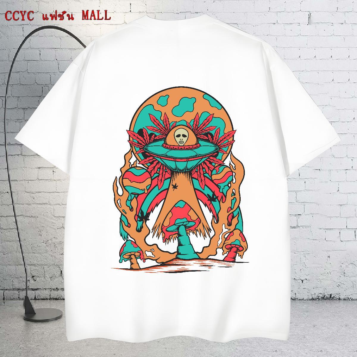 Classic Couples T Shirts Casual Beach 230g Cotton DIY Printed Crew Neck Breathable ET T Shirt For Man Fashion Casual Tees Shirts