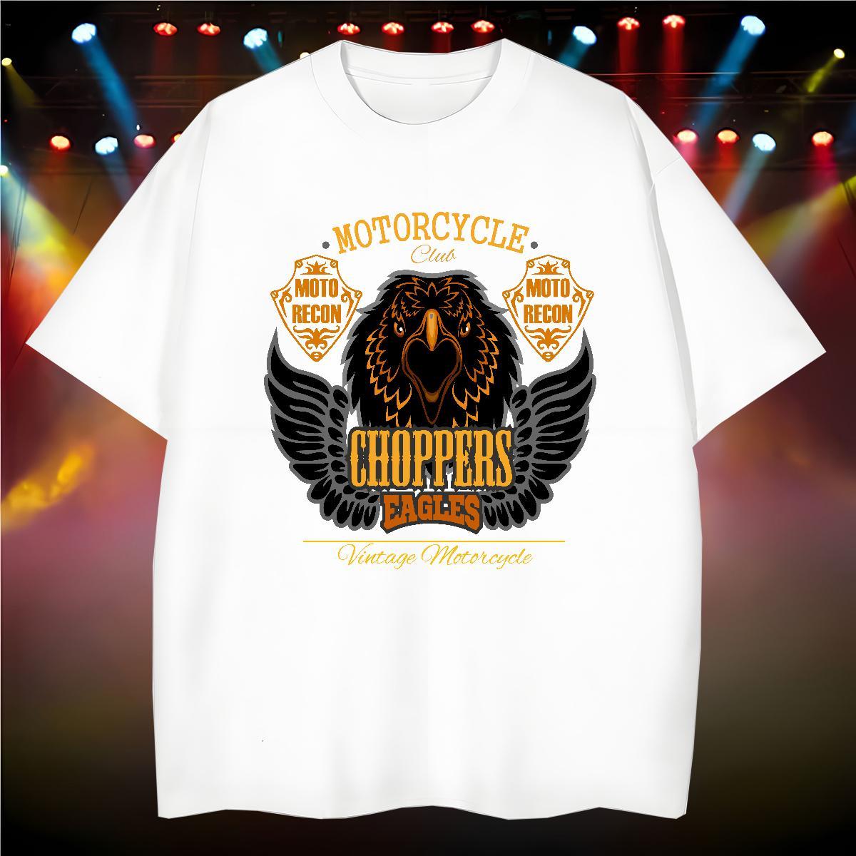 Classic eagle T shirt Hip Hop Men Clothes T-Shirt 100% Cotton 230g Classic Casual Short Sleeve O-Neck Customized Tops