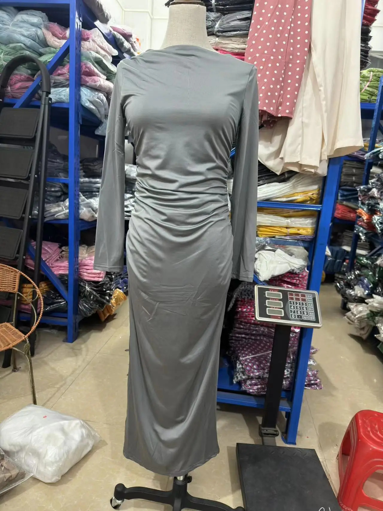 Dress Women Slash Neck Slim Fit Sheath Sexy Long Dresses Full Sleeve Hip Wrap Splice Gown Vestidos Pleated High Waist 240819