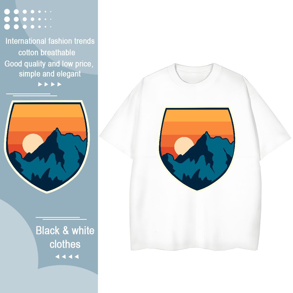Classic Lady T shirt Casual Sport Breathable Short Sleeve Clothings High quality 230g Cotton sky Oversized L-4XL T-Shirts