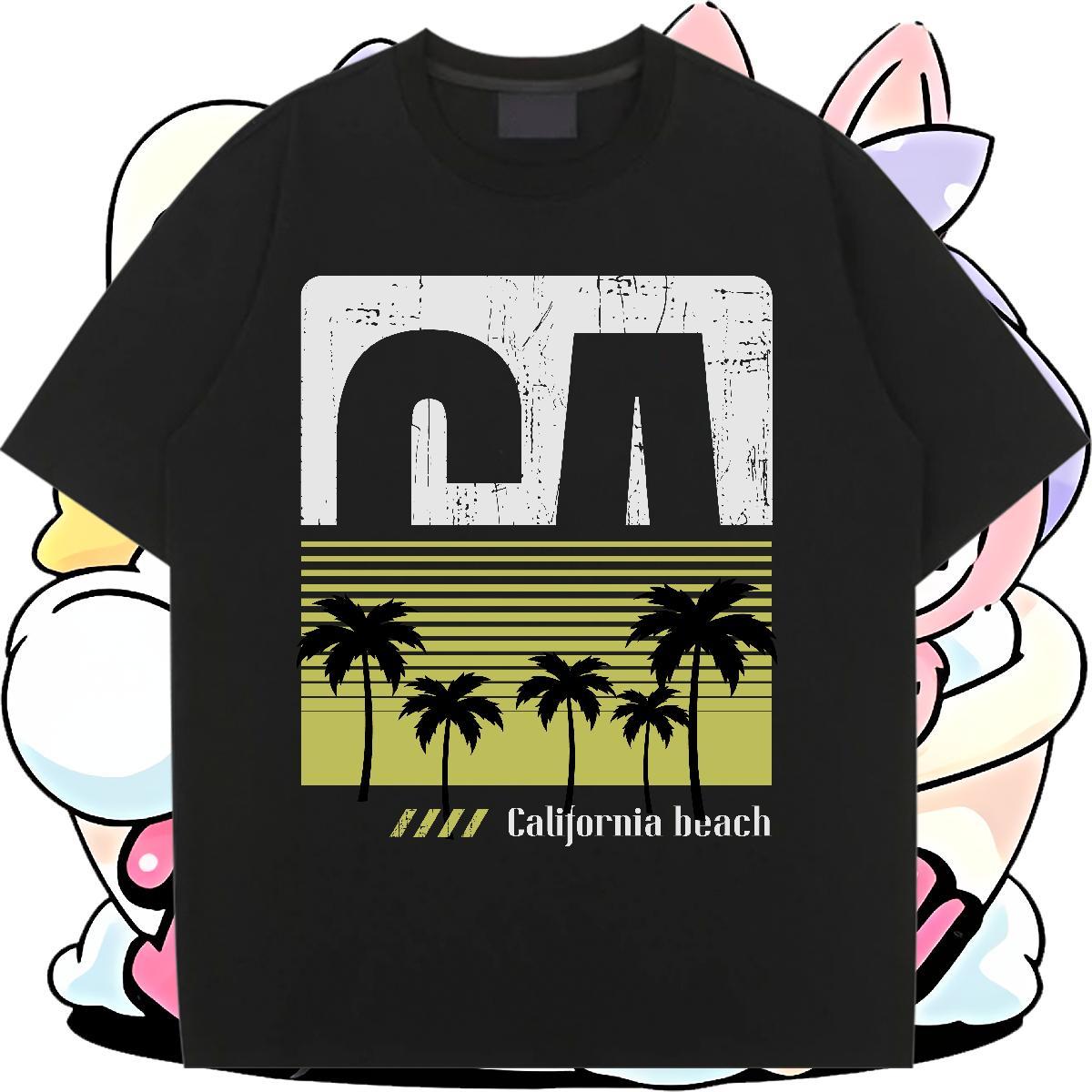 Fashion Casual Tshirt for Man Woman Casual Daily Wear Breathable Clothings Soft 230g Cotton tree Cartoon Printing L-4XL Womens T Shirts