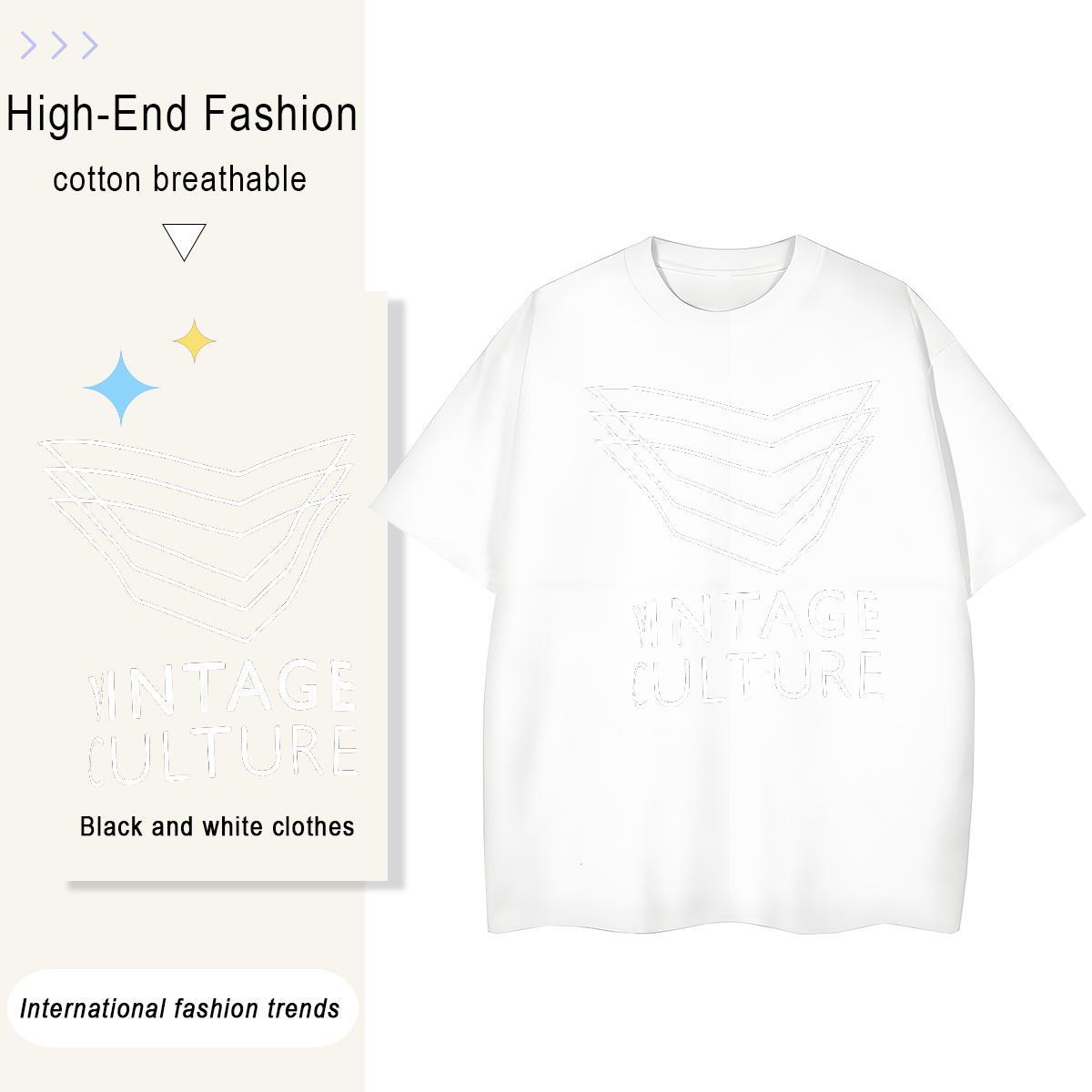 New Women Tshirts Spring Summer Breathable Short Sleeve Tops Shirt Free Shipping 230g Pure Cotton Lines Plus Size Custom T Shirt For Woman