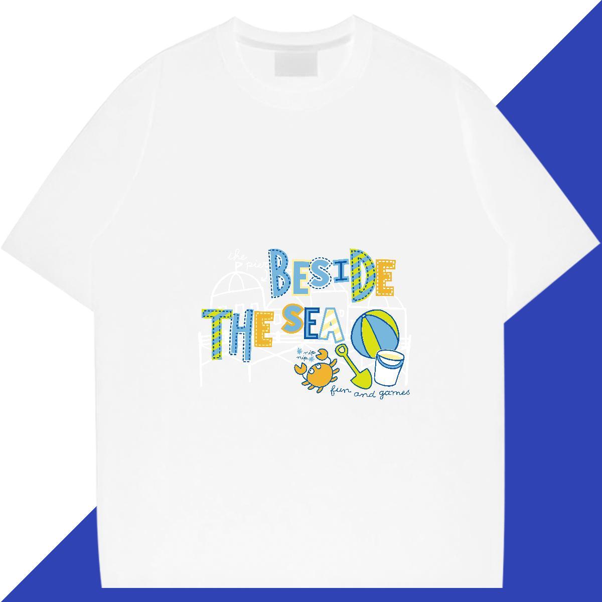 High Quality Couples T Shirts Anime Printing Street 230g Pure Cotton Custom Printing Breathable Short Sleeve letter Men T Shirts Factory Direct Tshirt