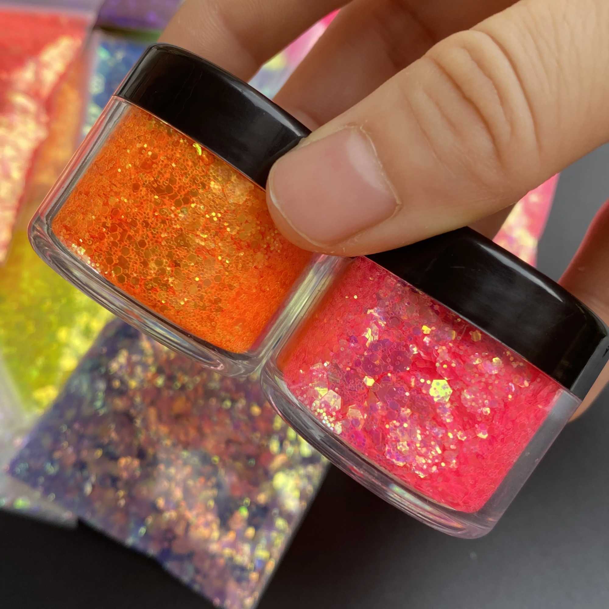 10g/Bag New Spring Polyester Chunky Iridescent Nail Sequins Epoxy Craft Tumbler GlittersXJ240815