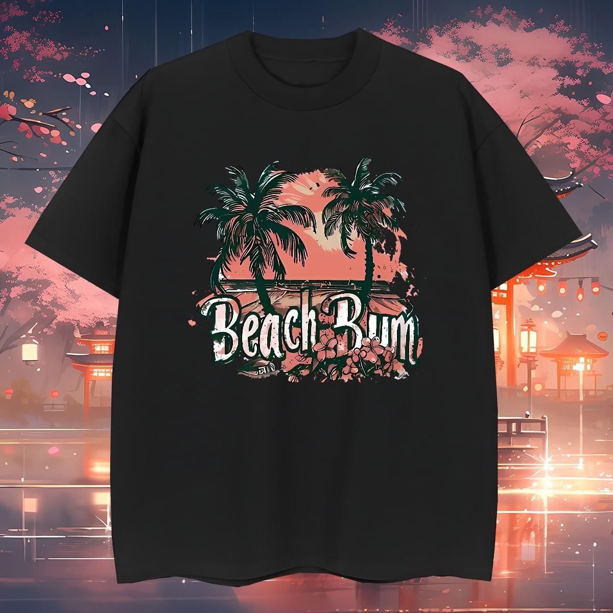 DIY Customized Mens Tshirts beach Anime Printing Street 230g Cotton Polos Short Sleeve O-Neck Comfortable T shirt Oversized 4XL