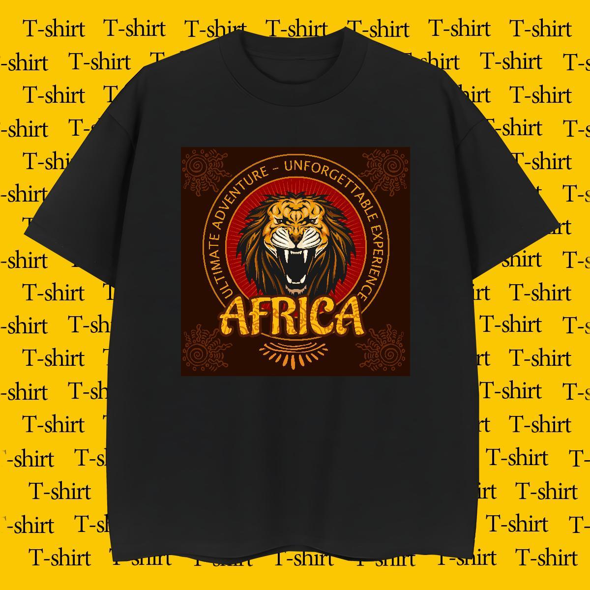 Designer T Shirts Men lion Crew Neck Breathable Beach DIY Printed 230g 100% Cotton Mens Tshirts 2024 New Clothes
