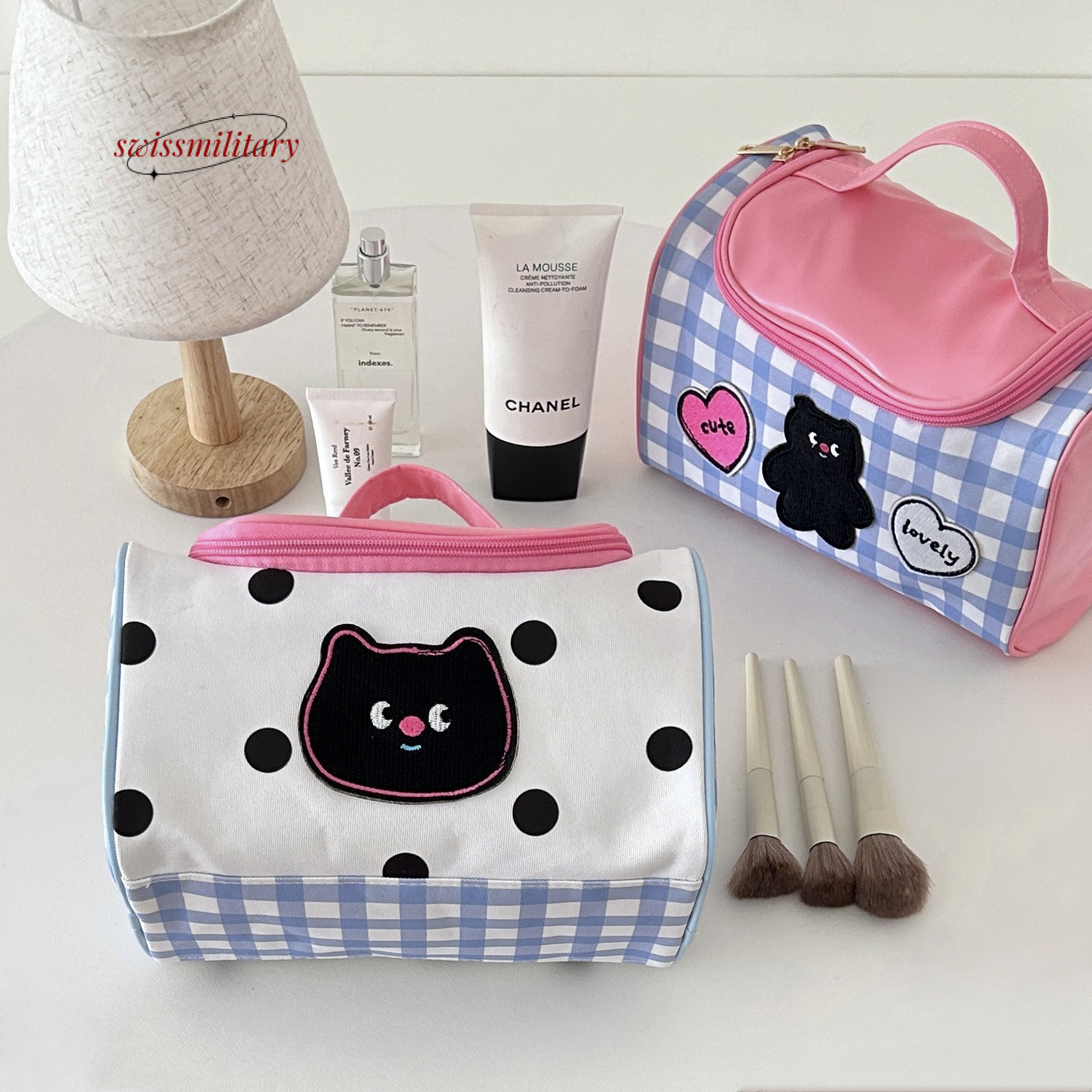 Swissmilitary Cute Cartoon Handheld Bag for Women 2024 New Girl Heart Portable Large Capacity Makeup Storage Washbag #13