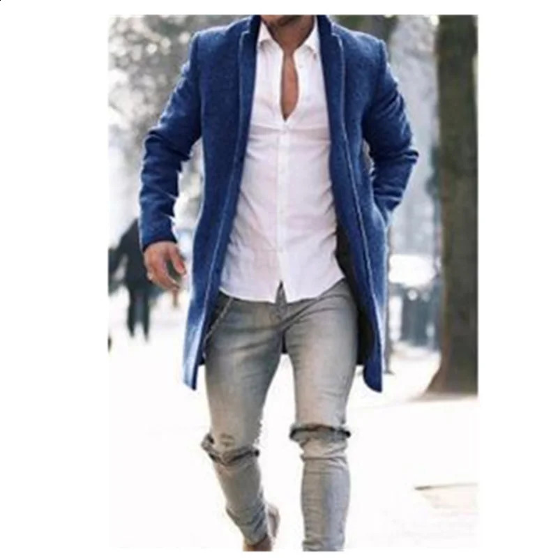 MRMT Mens Windproof Coat Fashion Business Medium length Womens Wool 240819