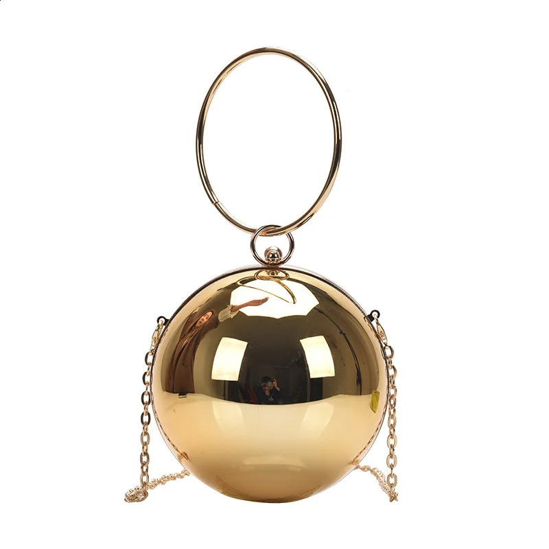 Acrylic Chain Shoulder Bag Women Handbag Fashion Ball Shape Crossbody Bag Evening Bag 240819