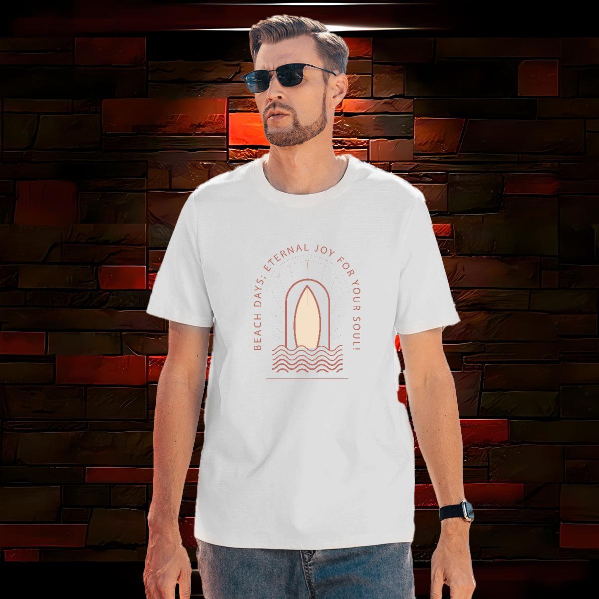 Cool wave 230g Pure Cotton Mens Tshirts Casual Daily Wear Crew Neck Men T Shirts Custom Asian Size Tops Tees