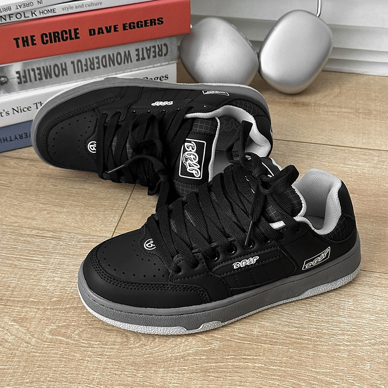 Long foot small black New summer thick soled China-Chic casual student sports shoes for men Fashion