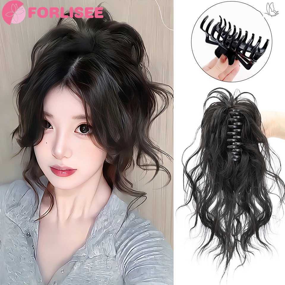 Forlisee synthetic ponytail wig womens long hair chicken head clip fluffy hair new Chinese style wig clip W240817