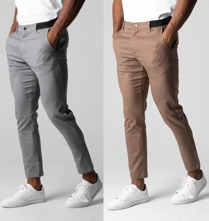 Men's casual pants for foreign trade breathable men's clothing Japanese youth business versatile cotton pants