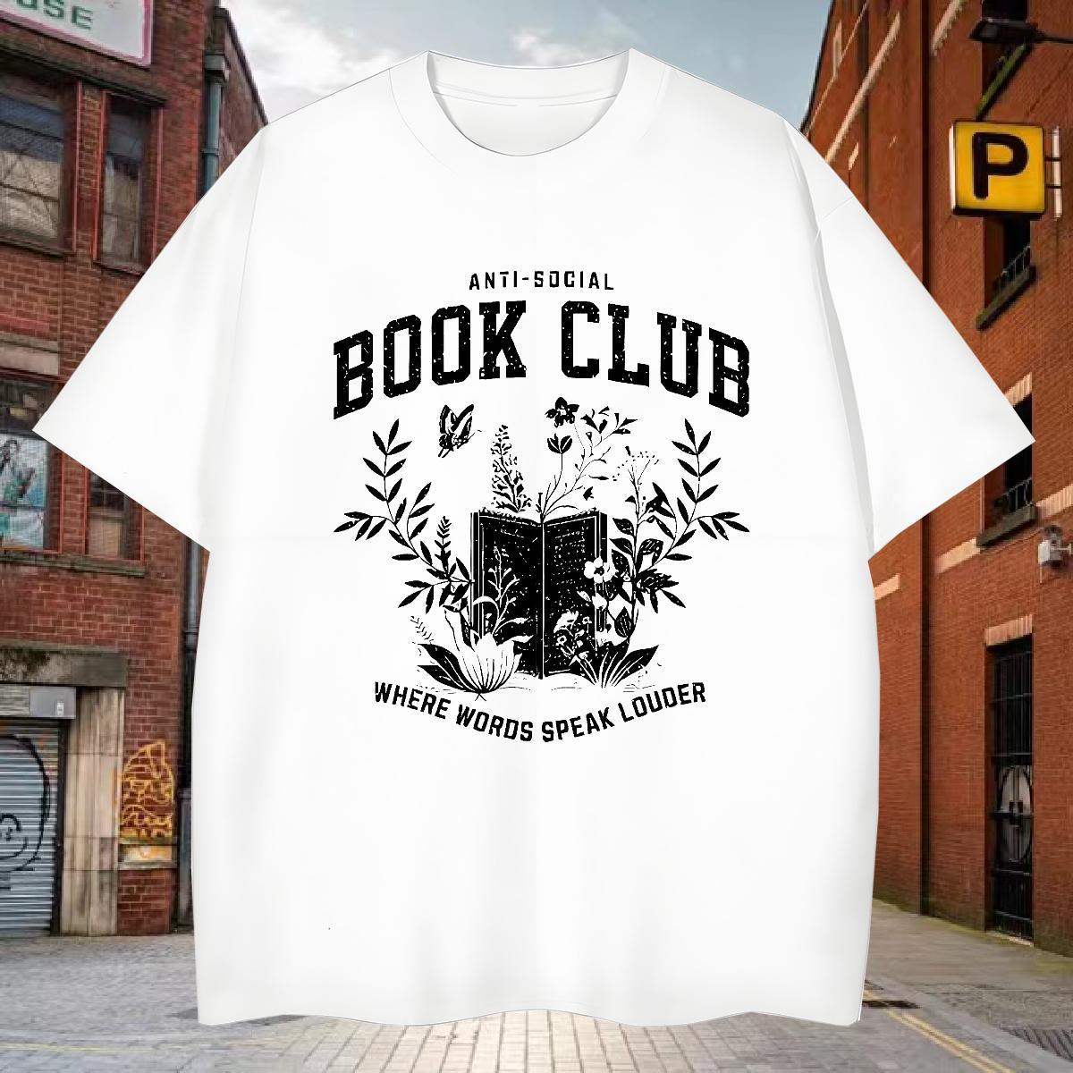 Men T Shirts 230g 100% Cotton book Anime Printing Street Breathable Soft Oversized 3XL 4XL Tshirt for Man Woman 2024 Designer Popular Tops Shirt