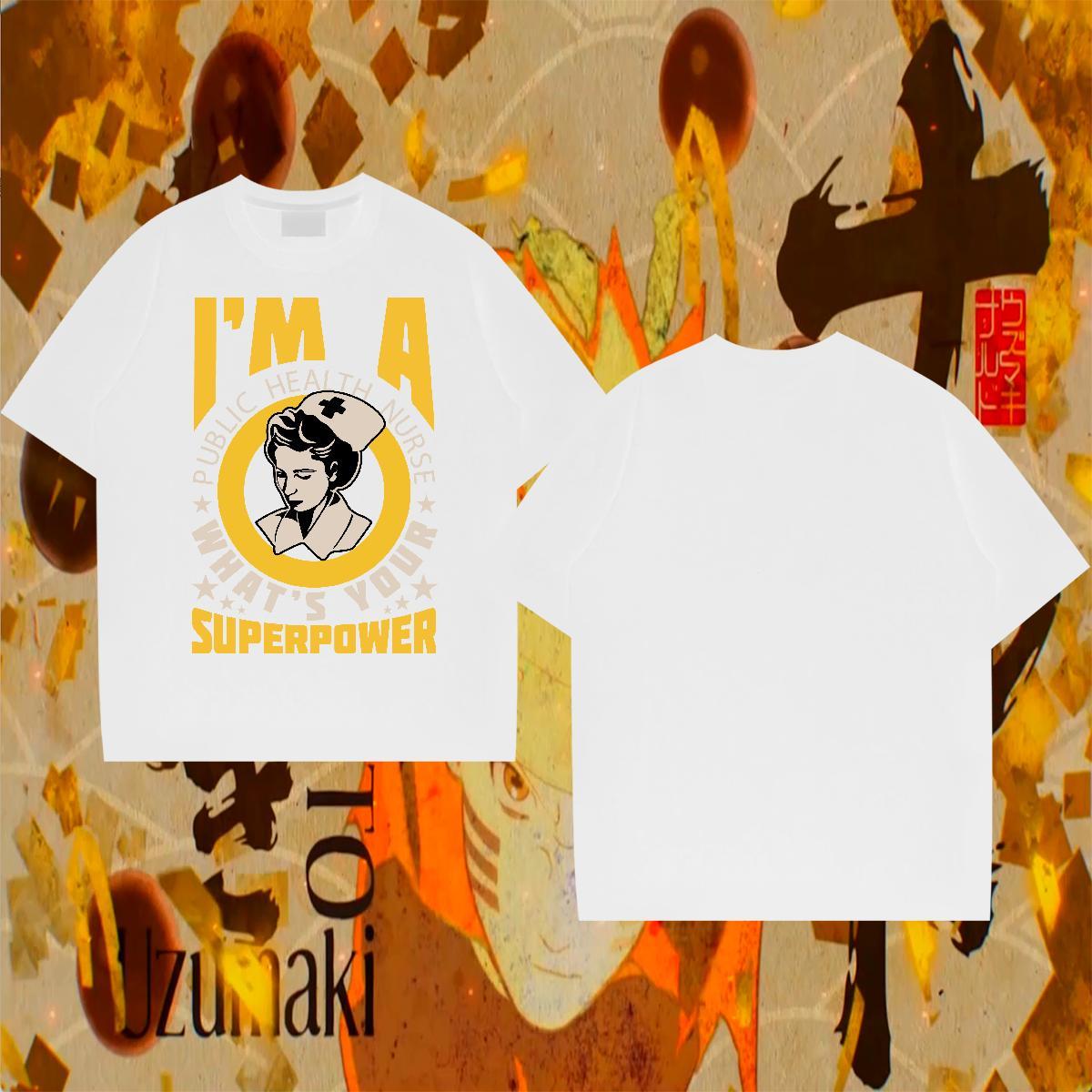 Popular Men Tees Street Casual 230g 100% Cotton Asian Size O-Neck Short Sleeve nurse T-Shirts Customized Wear