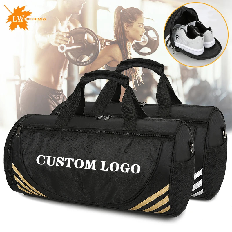 Custom Bag with Sports Gym Bags Yoga Shoulder Tanks Training Fitness Outdoor Travel Personalized Men Handbags Printed Names 240819