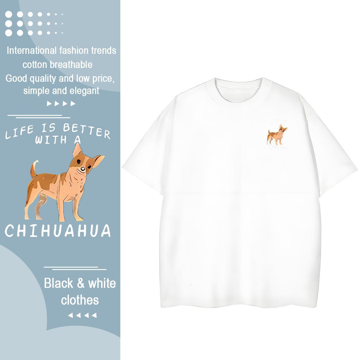 Designer Fashion Tshirt for Man Woman dog Summer Casual 230g Cotton Tshirts Short Sleeve O-Neck Popular T Shirts Men Custom Printed