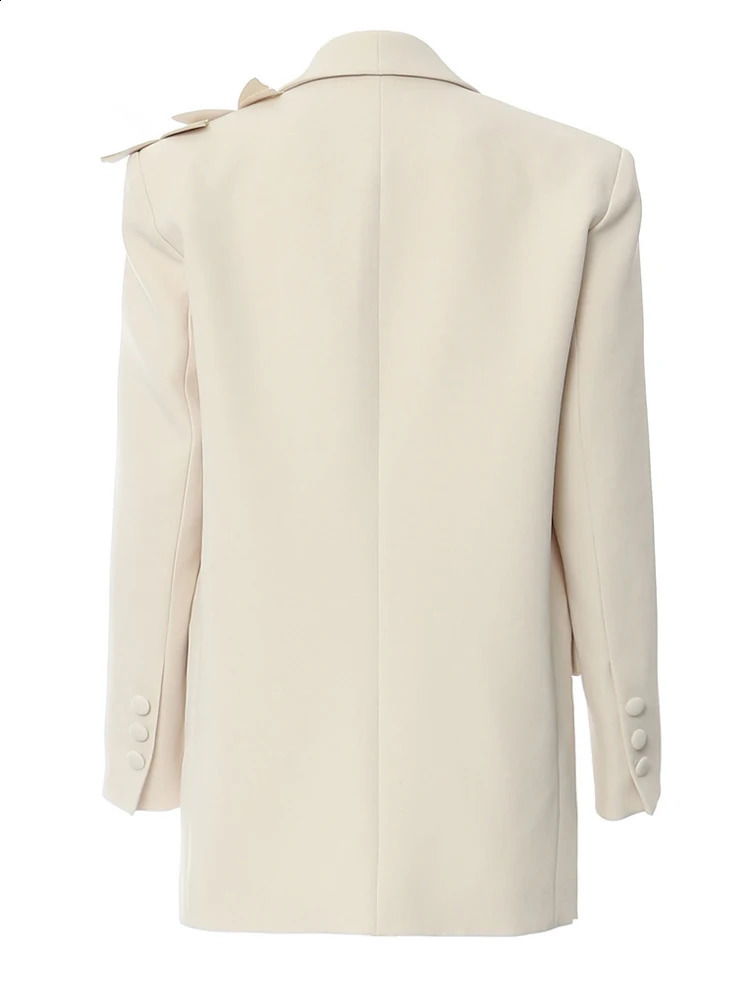 Womens Apricot Butterfly Large Elegant Jacket Style Collar Long Sleeve Fashion Trend SpringSummer 1DH5934 240819