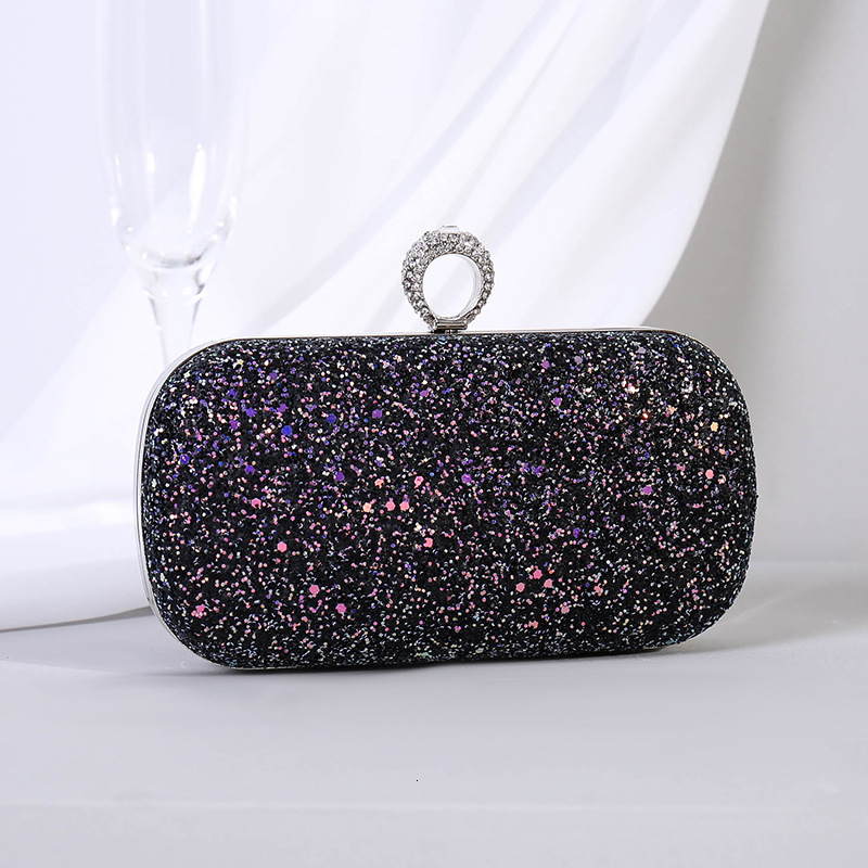 for Women 2024 New Shining Ring Handbag Fashion Banquet Evening Dress Bag