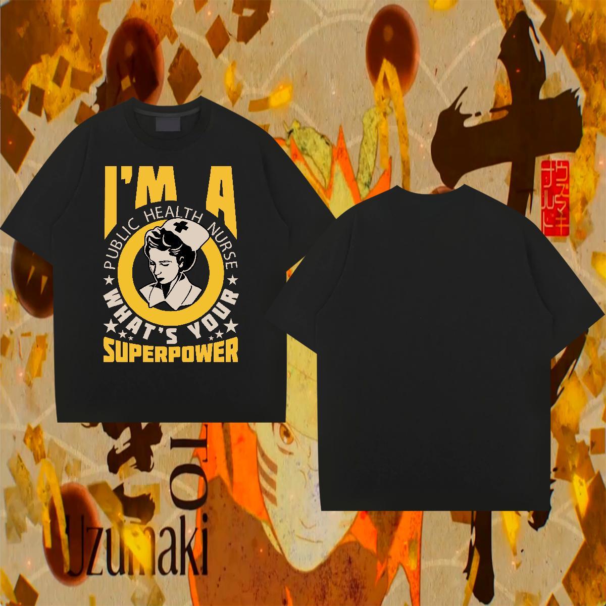Popular Men Tees Street Casual 230g 100% Cotton Asian Size O-Neck Short Sleeve nurse T-Shirts Customized Wear