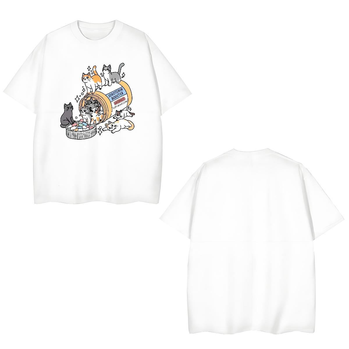 Designer T Shirts Men cats Breathable Short Sleeve Beach Skull 100% Cotton 230g Men Clothes T-Shirt Classic Polos