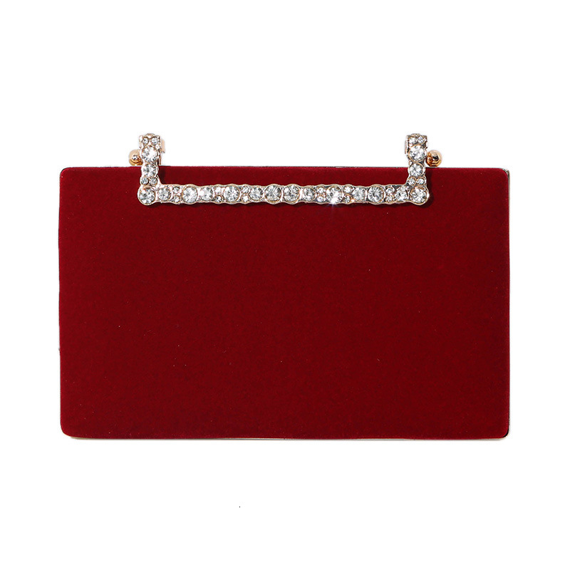 New fashionable and stylish design with diamond inlaid women, hand-held for banquet dress, crossbody small square bag