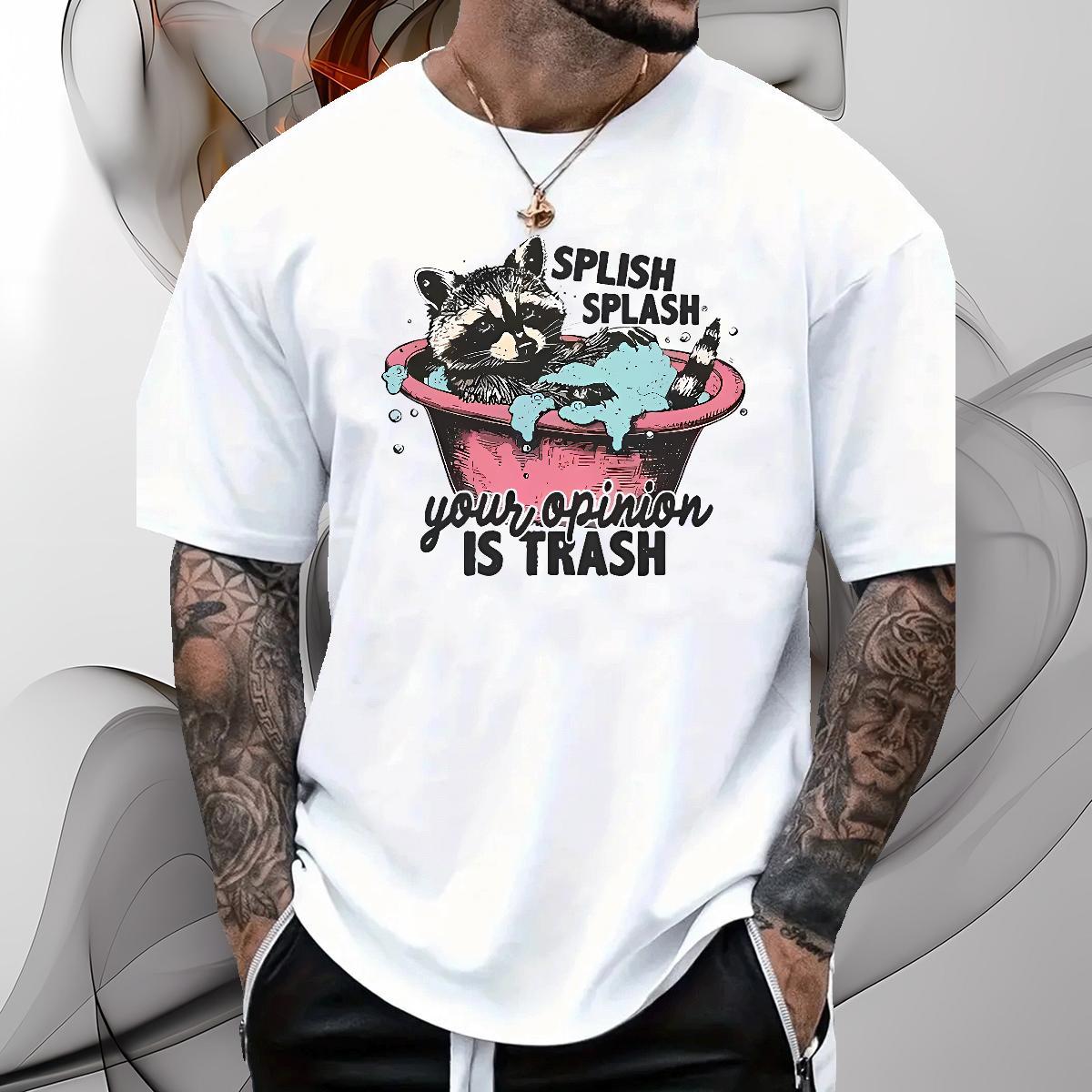 Cool Mens T Shirts have a bath Short Sleeve Soft Home Outdoor Plus Size Cartoon 230g 100% Cotton Tshirt for Man Woman Classic Casual Tops Shirt