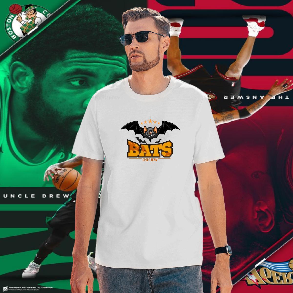 High Quality T Shirts Men bat Pure Cotton Daily Outfit Plus Size Custom 100% Cotton 230g Men Clothes T-Shirt DIY Wear