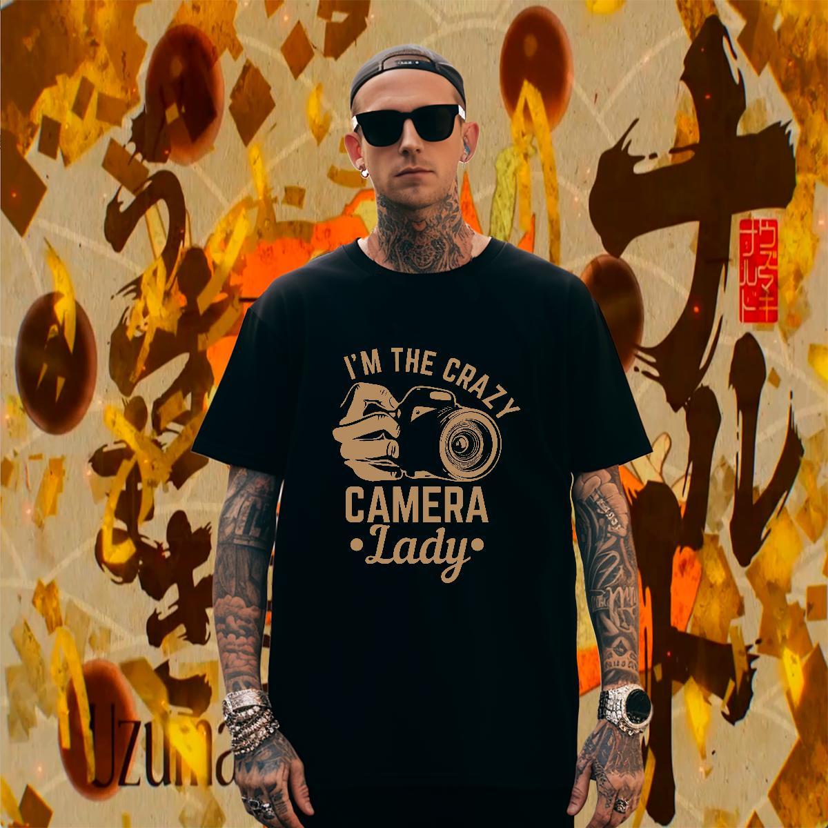 Unisex Men Tees Daily Outfit 230g Cotton DIY Pure Cotton camera Mens T Shirts 2024 Tops Shirt